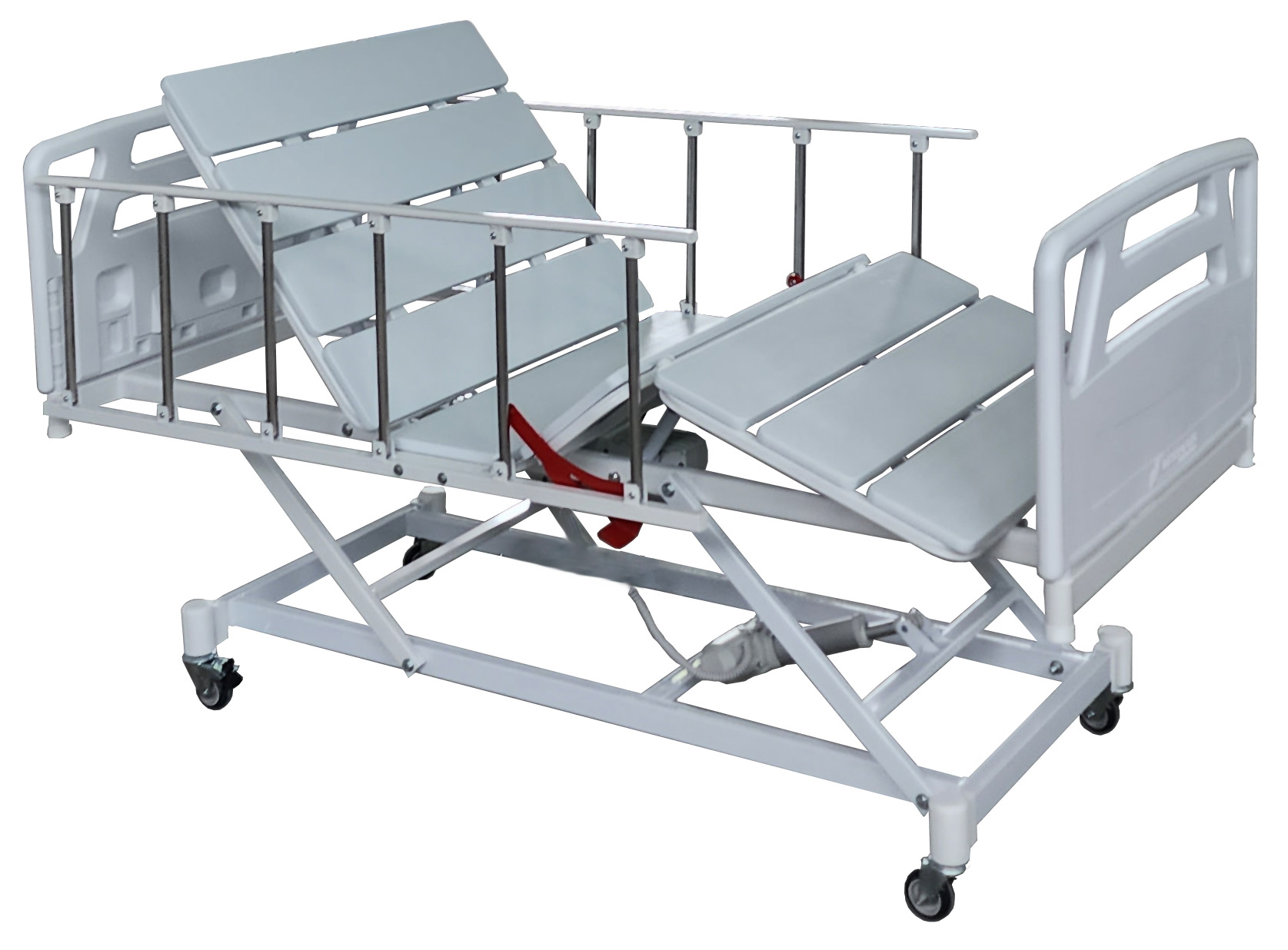 CAMA HOSPITALAR MOTORIZADA SEMI LUXO 7 POSIÇOES GRADES EMPILHAVEIS